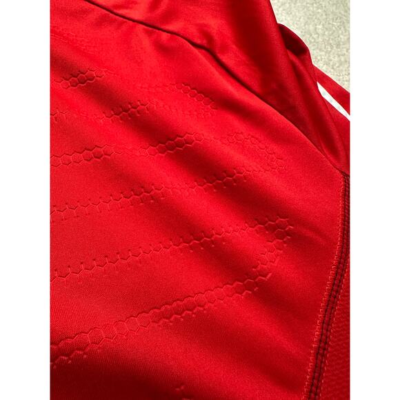 Adidas: Red Black and White Athletic Dri-fit Tee - Picture 6 of 9